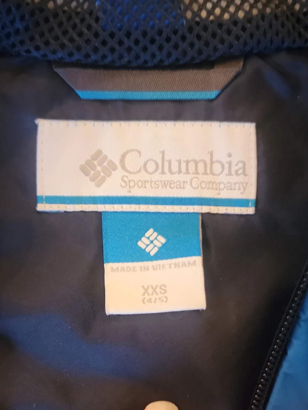 Columbia Kids Blue Hooded Rain Jacket